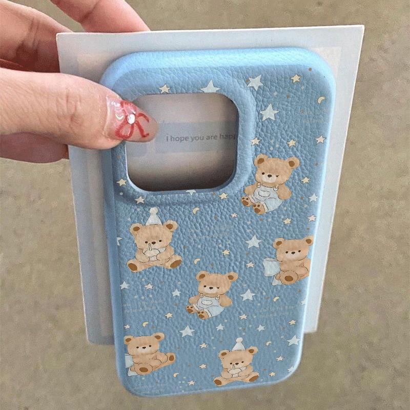 Ánh sáng nâu Cub sao cho iPhone 17 16 15 13 giả da 12p lỗ lớn 11 mềm x