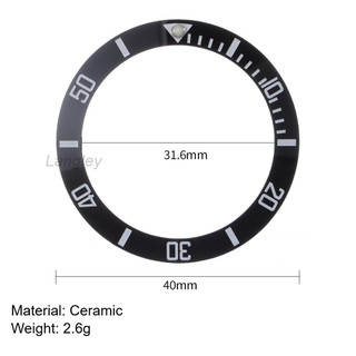40mm Viền Gốm Cho Rolex Submariner Xanh Xanh Nước Ma Vòng Ốp Lưng Vòng Viền Cho Đồng Hồ Nam Phần Phụ Kiện Đồng Hồ Công Cụ Sửa Chữa