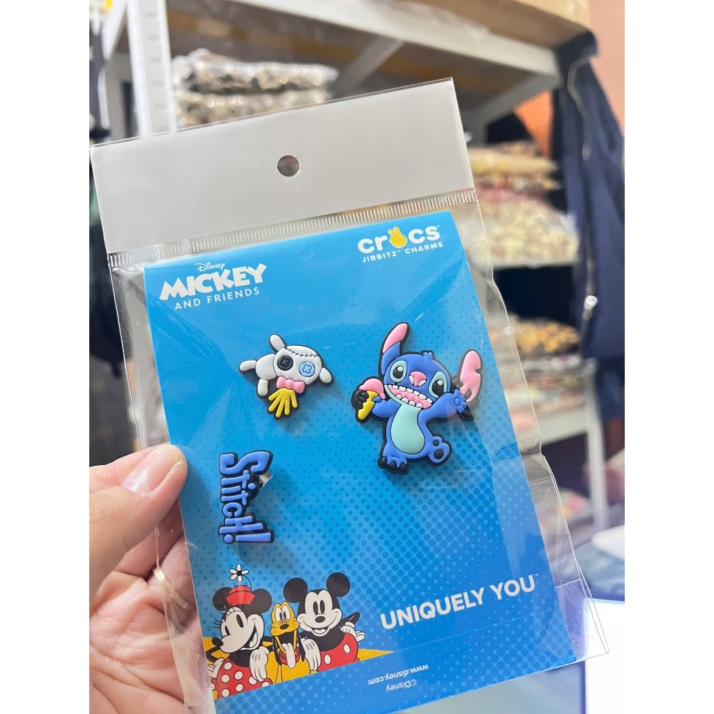 Set charm/Sticker gắn dép Stitch dễ thương 6 món