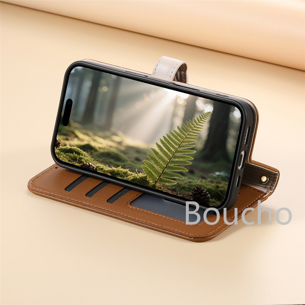 Cho MOTO Edge 70 60 50 Pro Fusion Moto G 5G 2026 5G Ví Điện Thoại Lá Hoa Dây Kéo Thời Trang Cao Cấp Flip Shatterproof Dây Đeo Dài