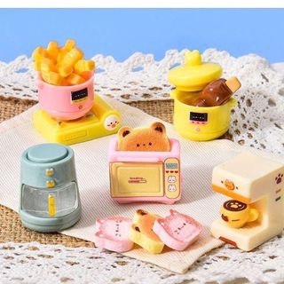 Mini Thiết Bị Nhà Bếp Bộ Đồ Ăn Mô Phỏng Thu Nhỏ Máy Cà Phê Lò Nướng Trẻ Em Chơi Nhà Đồ Chơi Phản Diện Đồ Dùng Nhà Bếp Quốc Gia
