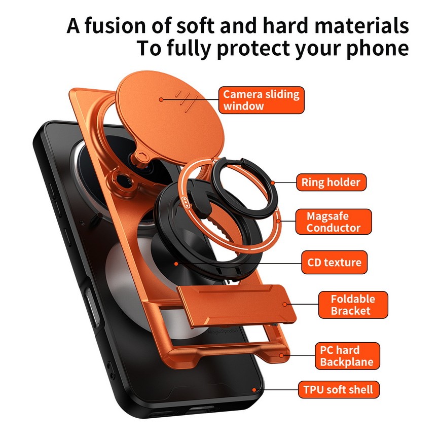 Vỏ bảo vệ giá đỡ gắn trên ô tô từ tính 2 trong 1 cho Honor Magic 8 Pro 7 6 Lite Honor X9d X9c X9B X6c X7B