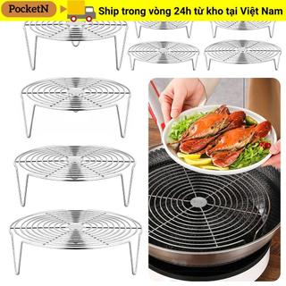 Giá hấp POCKETN đa năng bằng thép không gỉ 304, giá đỡ khay hấp bánh bao trứng, phụ kiện nồi hấp bền bỉ