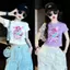 thun cổ tròn cotton phổ biến ngắn tay Áo Gái hình hoạt hình mùa hè K-Pop