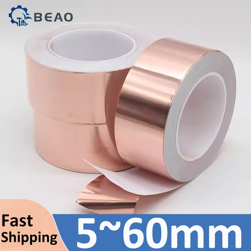 Băng keo đồng dẫn điện 5 / 8 / 10 / 15 / 20 / 25 / 30 / 40 / 50 / 60mm Băng keo đồng một mặt