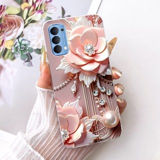Dành Cho OPPO Reno4 CPH2113 / Reno4 Pro CPH2109 Vỏ Tranh Họa Tiết Hoa Thanh Lịch Mới Reno 4 4Pro 4G Vỏ Điện Thoại TPU Silicon Mềm