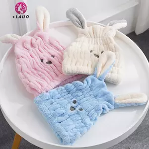 Khăn tắm lông cừu Springevenstar - hình thỏ, siêu mềm, dùng được làm mũ turban