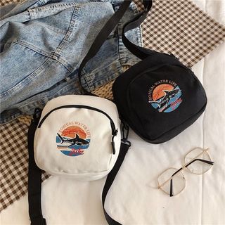 Nhật Bản Bông Tai Kẹp Chụp Đường Phố Túi Nữ ulzzang Thường Ngày Phù Hợp Với Hàn Quốc ins Sinh Viên Túi Vải Đeo Vai Túi Nhỏ