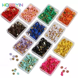 HOBBYIN 100 Chiếc Chân Đẩy Tròn, Tacks Point Bản Tin Vẽ Tacks, Đồ Dùng Văn Phòng Màu Kim Loại Đầu Tròn Ngón Tay Cái Nút Chai Ban Tacks