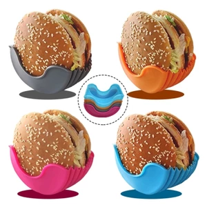 Yoo Soft Burgers Ổn định Silicone cấp Hamburger Hộp cố định Khay nướng và nấu ăn hàng ngày