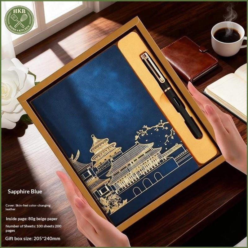 BỘ SỔ TAY A5 CAO CẤP HỘP QUÀ – QUÀ TẶNG VĂN PHÒNG & SỰ KIỆN CÔNG TY – THIẾT KẾ CỔ ĐIỂN