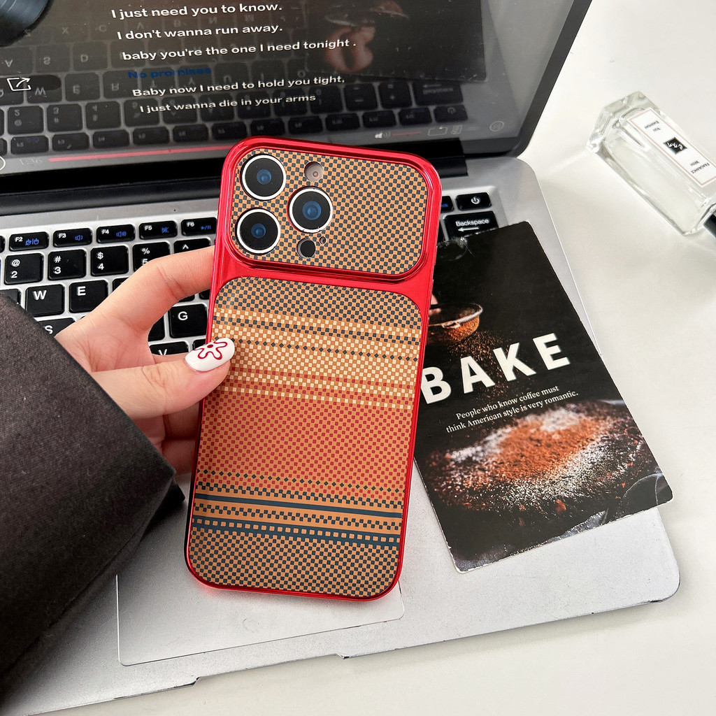High-end striped iPhone case is suitable for iPhone 17 Pro Max, 17, 16, 15, 14, 13, 12, and 11