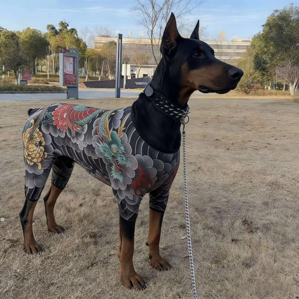 GILL Pet Tattoo Vest, Áo khoác hình xăm chó mèo bốn mùa sống động như thật, Sáng tạo Gần gũi Quần áo thú cưng thoáng khí mát mẻ cho thú cưng S đến 6XL