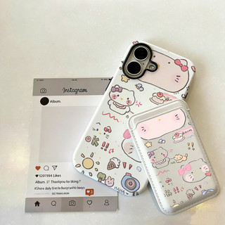 Ví họa tiết mèo đầu lớn Vỏ chống sốc Thích hợp cho iPhone 17pro 12promax 12 13 14 15 pro max Ốp điện thoại 14promax 15pro 16 Pro max 17 17air 17promax Vỏ