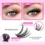 FAVORITEGOODS Lông mi giả, Lông mi giả dài 9-16mm, Lông mi có thể tái sử dụng Khối lượng lông tơ Cụm âm lượng Quạt lông mi giả Chăm sóc cá nhân