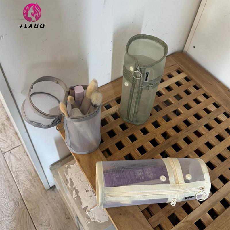 Springevenstar Lưới Túi đựng cọ trang điểm đa năng Túi đựng bàn chải di động Hộp đựng bàn chải công suất lớn đơn giản Giá đỡ Buet Túi đứng du lịch Springevenstar