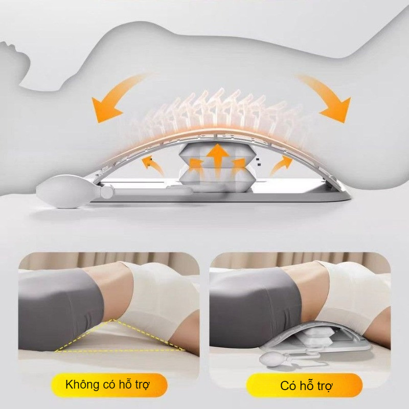 Khung massage nắn chỉnh lưng có túi khí, bóp tay bơm hơi điều chỉnh cao thấp, thư giãn cột sống, cải thiện tư thế