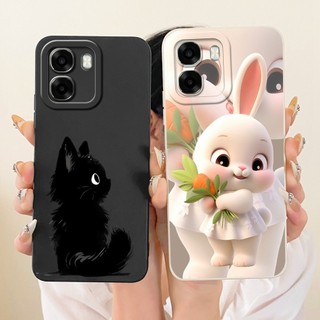 Dành Cho OPPO A6X A6 A6T Pro 4G 5G 2026 Vỏ Bảo Vệ Ống Kính Vỏ Điện Thoại Silicon Mềm Hoạt Hình Mèo Dễ Thương