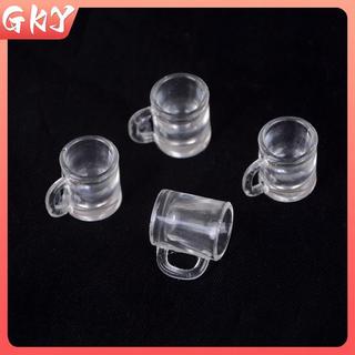 GKY 4 Chiếc 1 / 12 Nhà Búp Bê Thu Nhỏ Bộ Đồ Ăn Nhà Bếp Nhựa Bia Cốc Thủy Tinh GKY