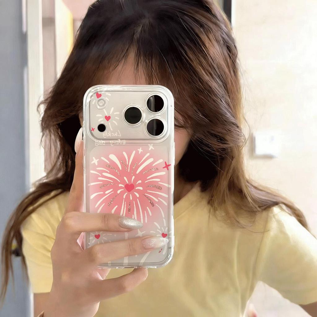 Bột tim pháo hoa cho 16 trường hợp iPhone 17Air Space Case 14 13 11Pro