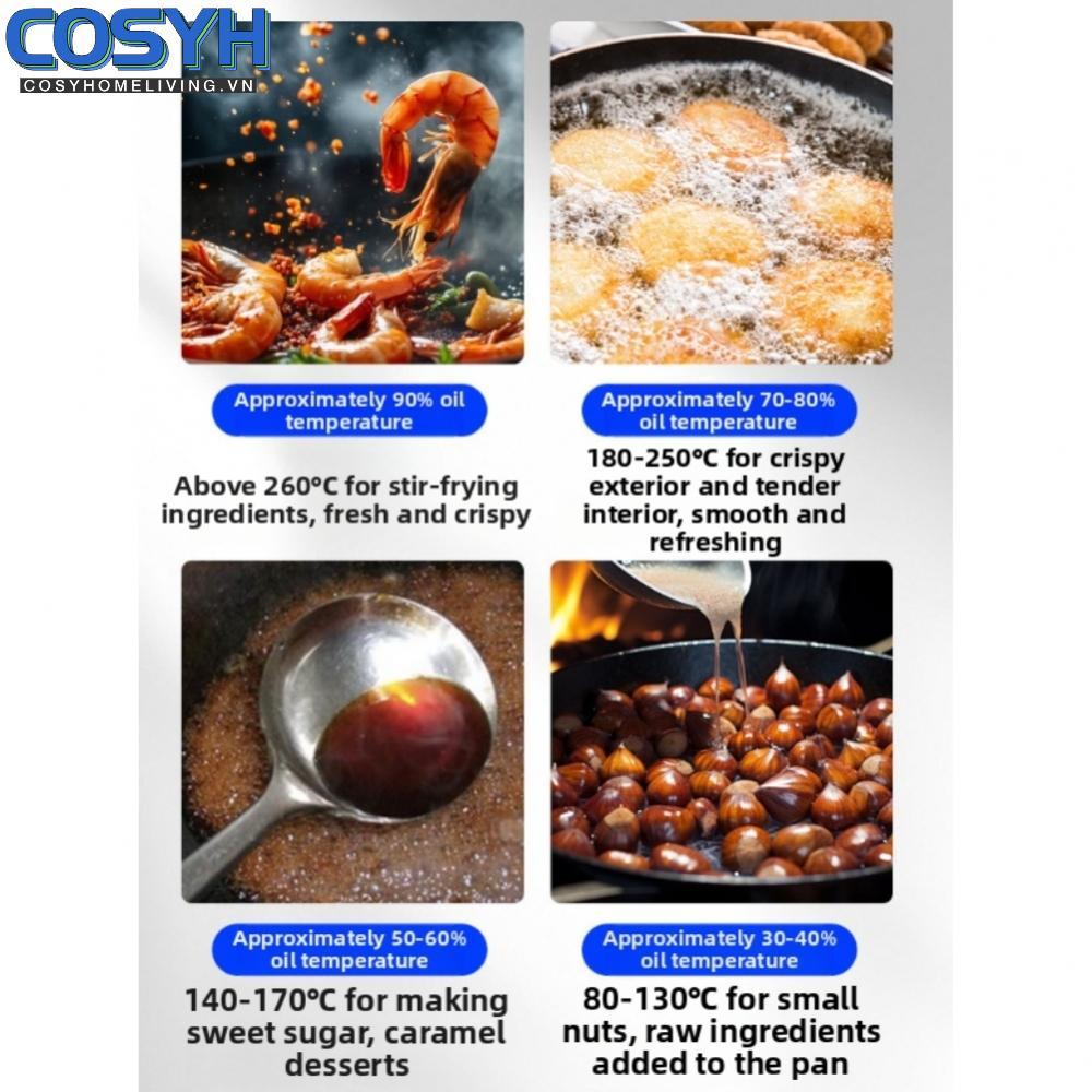 <cosyh>For barbecue Oven Oil Temperature Thermometer Probe Stainless Steel Cooking Tool