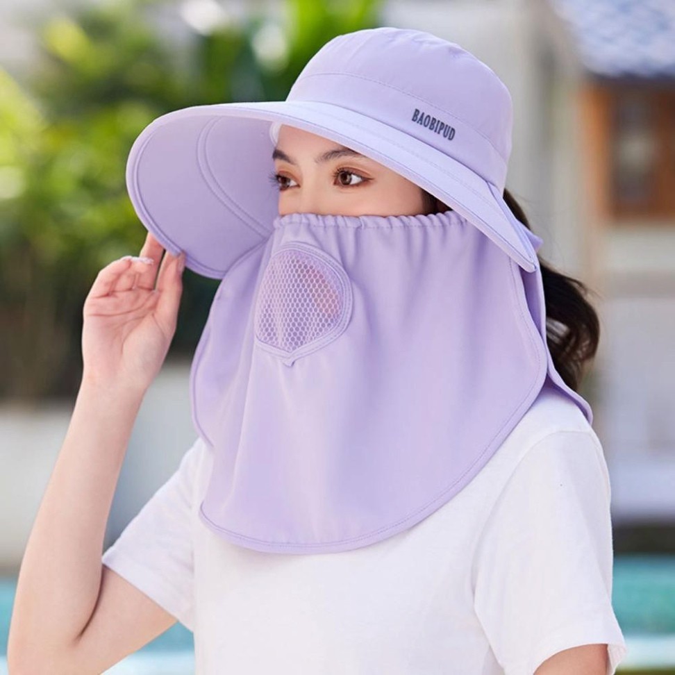 Mũ Chống Nắng 99% Tia UV - Mũ Kèm Khẩu Trang Che Cổ Có Thể Tháo Rời Thoáng Khí tiện dụng