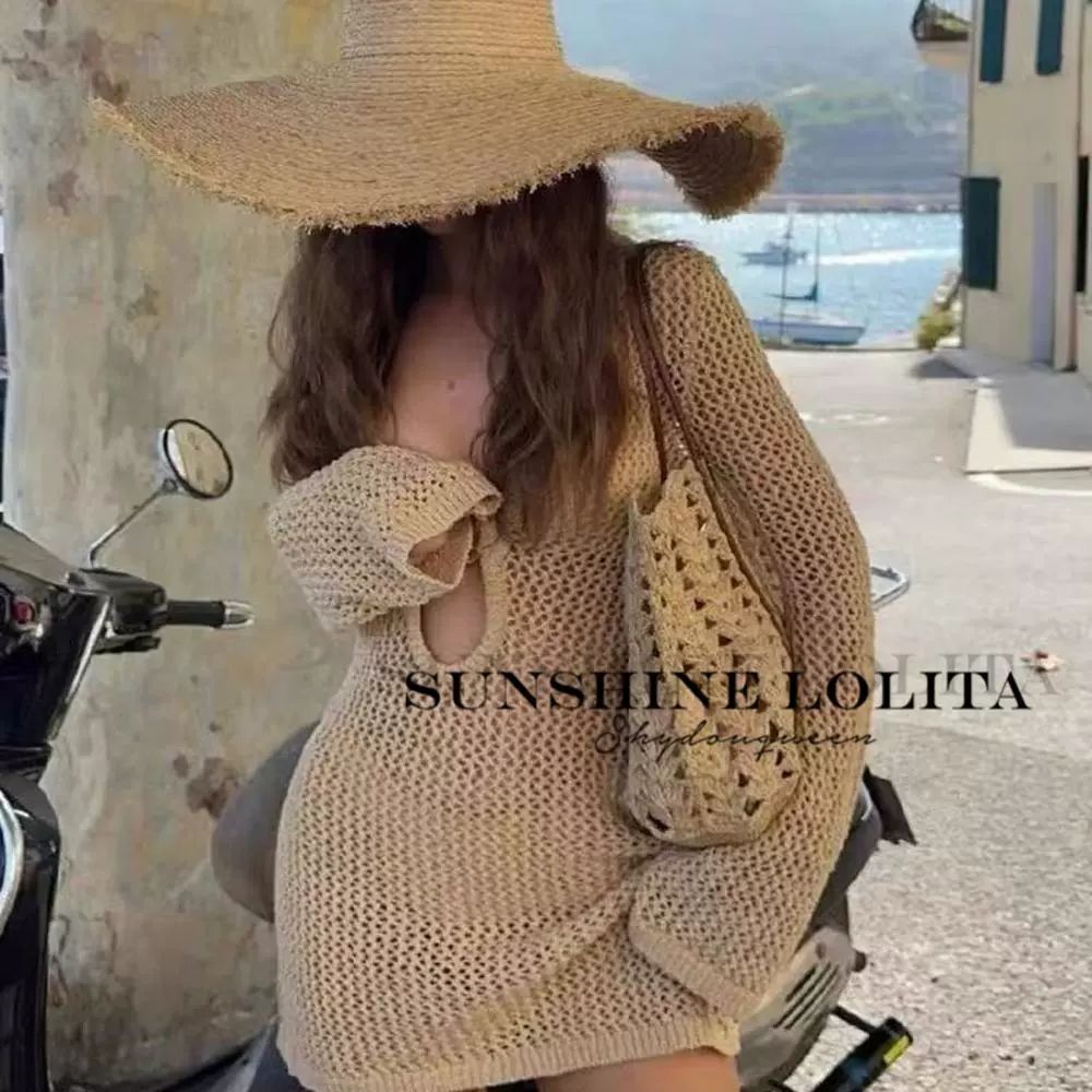 Bikini Phong Cách Châu Âu, Áo Rời, Đầm Dệt Kim Chống Nắng