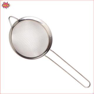 N & X 3 Bộ rây bột lưới mịn bằng thép không gỉ có tay cầm để nướng bánh bột sàng Phụ kiện lọc nấu ăn nhà bếp.