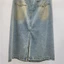 Mùa Hè 2026 Nữ Retro Rác Bùn Nhuộm Đau Khổ Váy Ôm Hơn Eo Cao Cắt Váy Denim Hông Váy Dài