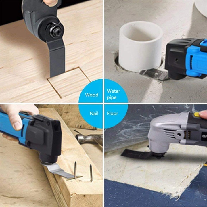 Bộ dao rung cắt đa năng kèm đầu chuyển cho máy mài Lưỡi Cưa Cắt Rung Đa Năng，Bộ 10 Dao / 10 Lưỡi，Cắt chính xác, ít bavia