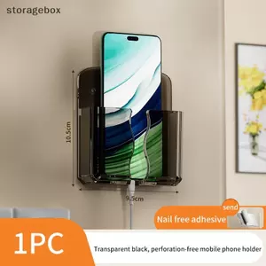 Giá đỡ tường điện thoại di động Hộp lưu trữ sạc điện thoại di động đa năng Tổ chức TV Điều khiển từ xa Giá treo Braet Sạc làm đẹp