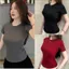 Áo phông cộc tay croptop chất mát cho mùa hè, in ngựa -quanao94