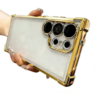 [JLK] Ốp Điện Thoại Trong Suốt Sang Trọng Cho Samsung Galaxy S26 S25 S24 Ultra Plus S26Ultra Ốp Lưng Mạ Ốp Lưng Chống Sốc Trong Suốt
