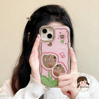 Ốp Điện Thoại Hoa Tulip Màu Hồng Sang Trọng Cho OnePlus 15R 15 13 13R 13T 13S 12 12R 11 11R 10R 10T Turbo 6 6T ACE 6 6T 5 Ultra 3V 3 2 Pro 2V Nord CE 5 4 3 2 N30 2 Vỏ Mềm Gương 3 Lite
