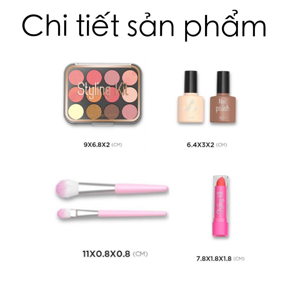 Bộ trang điểm cho bé gái, bộ đồ chơi mỹ phẩm giả vờ, đồ chơi làm đẹp cho trẻ em, quà tặng nhập vai sáng tạo.