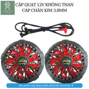 Quạt Áo Điều Hòa JAPAN 12v không chổi than siêu mạnh với khung nhựa ABS siêu chắc chắn 5V 5