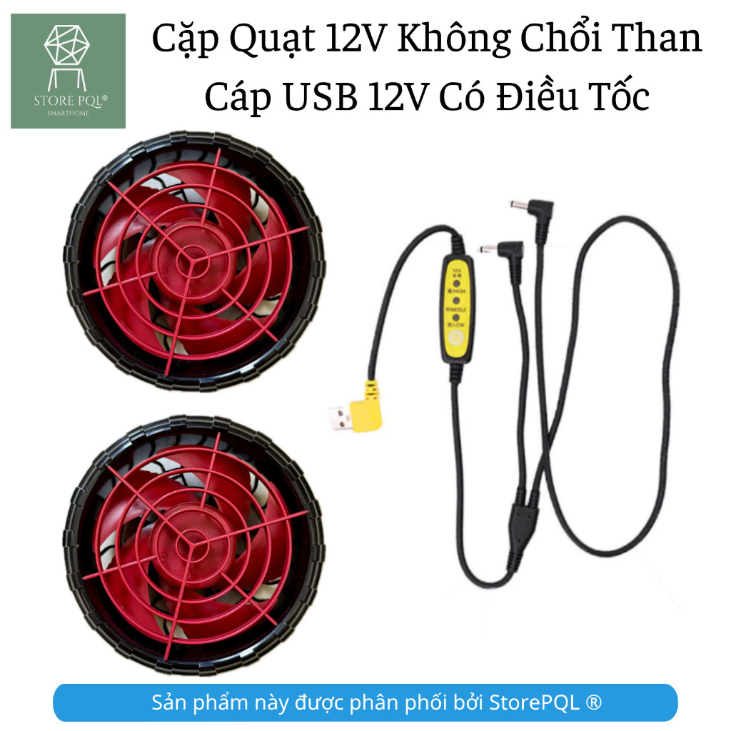 Quạt Áo Điều Hòa 18v không chổi than siêu mạnh với khung nhựa ABS siêu chắc chắn 5V 12V mùa hè nóng bức