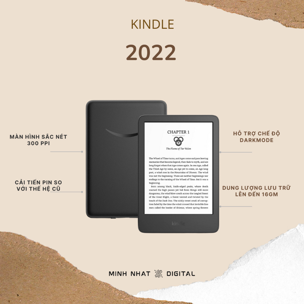 Máy đọc sách Kindle Basic 11 (Tặng bao da) | Shopee Việt Nam