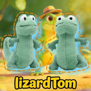 PLUS✨25cm Tom Lizard Doll Mềm Xanh Thằn Lằn Sang Trọng Gối Vui Nhộn Tom Thằn Lằn Đồ Chơi Nhồi Bông Thạch Anh Gối Búp Bê Đồ Chơi Làm Dịu Cho Bé, Quà Tặng Cho Người Lớn Và Trẻ Em
