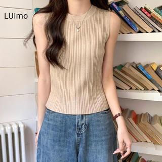 LUImo Nữ Màu Trơn Cơ Bản Tròn Ne Nhiều Màu Sắc Thường Ngày Tất Cả Trận Đấu Xe Tăng Không Tay SBS