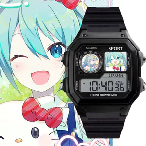 Dự án Sekai Tính năng sân khấu đầy màu sắc Hatsune Miku Đồng hồ sinh viên ngoại vi Đồng hồ điện tử Đồng hồ báo thức Đồng hồ thời gian Quà tặng sinh nhật