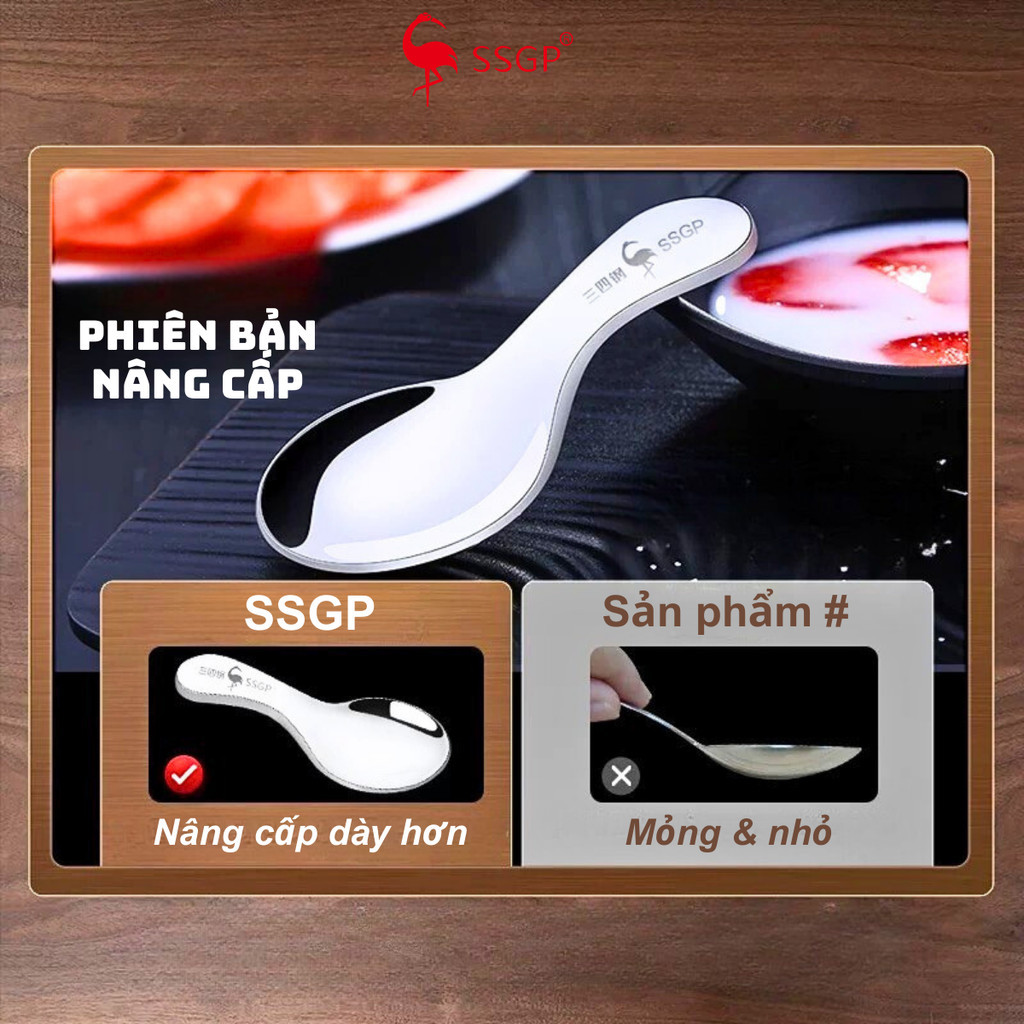 Thìa ăn dặm BABY inox 316L SSGP - Thìa tập ăn Muỗng tập ăn cho bé Muỗng ăn dặm Muỗng cho bé tập ăn