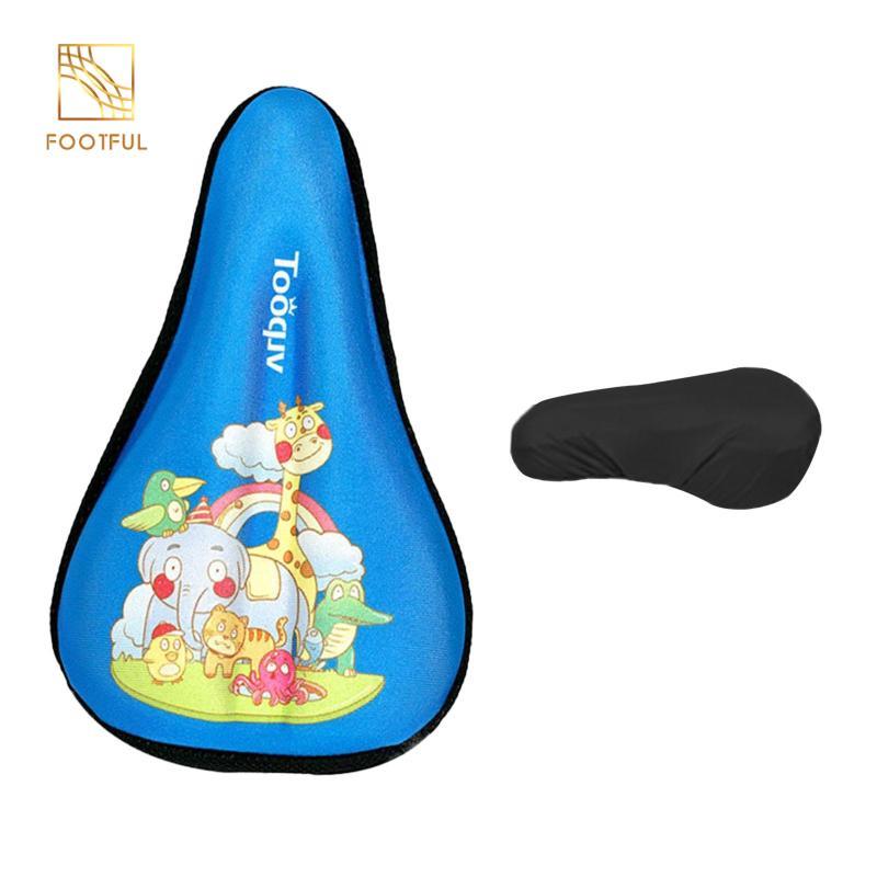Đệm ngồi xe đạp trẻ em làm từ bọt nhớ silicon dày, có nắp chống mưa