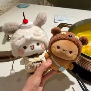 12cm Gấu Trúc Yier Búp Bê Bubu Dudu Cosplay Hello Kitty Sang Trọng Đồ Chơi 14 Phong Cách Mặc Mũ BUBU Móc Khóa Nhồi Bông Cho Cặp Đôi Bạn Gái Quà Tặng