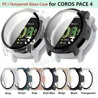 Đồng hồ bảo vệ màn hình cho Coros Pace4 Kính cường lực + PC Case Khung cản cho Coros Pace 4 Vỏ PC cứng toàn diện