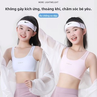 Áo lá thể thao bé gái - Áo bra học sinh mỏng nhẹ thoáng khí co giãn êm mặc mùa hè