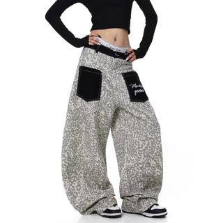 Quần Jeans Nam In Họa Tiết Da Báo Cao Cấp và Trung Tính