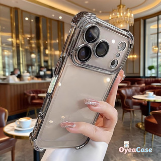 Ốp điện thoại trong suốt mạ điện bốn mặt sang trọng cho iPhone 14 Pro Max 13 Pro Max 13 Mini 12 Mini 11 Pro Max Vỏ thẩm mỹ dành cho doanh nghiệp Vỏ chống vân tay siêu mỏng