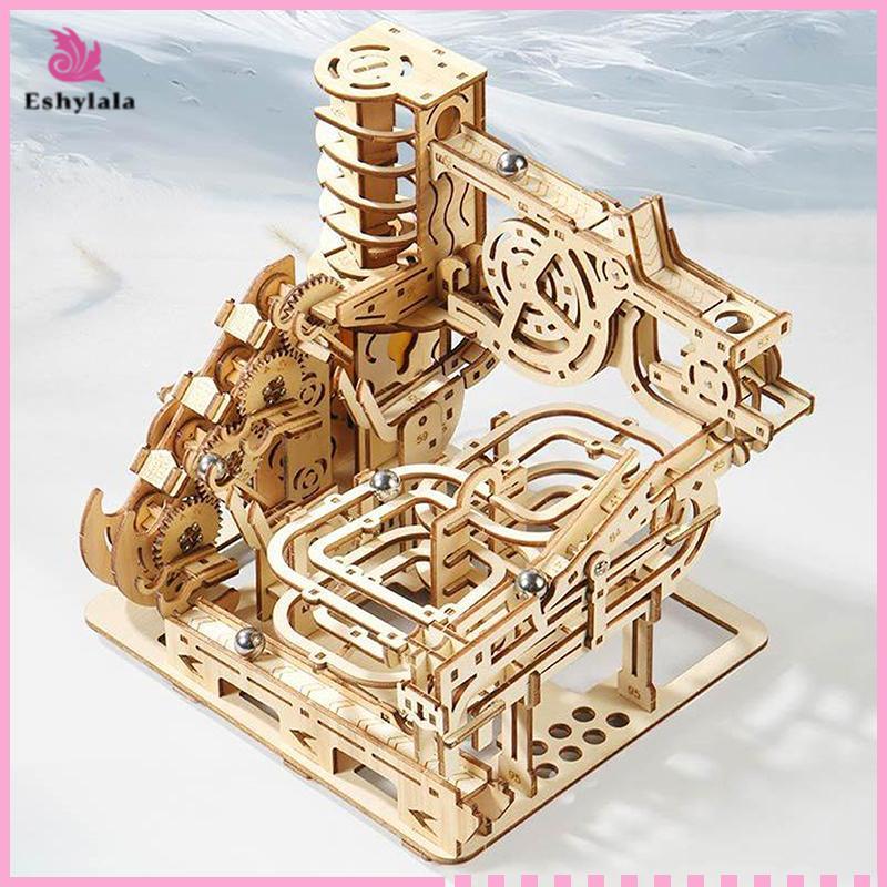 Eshylala 1 Bộ Đá Cẩm Thạch Chạy Bộ 3D Gỗ Xoắn Ốc Plank Đường Câu Đố Thiết Bị Tra Điện Mô Hình Cơ Khí Khoa Học Mê Cung Hội Quà Tặng Cho Trẻ Em [MỚI]