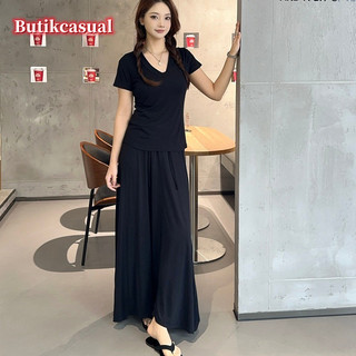 Phụ Nữ Áo Bộ Váy plus Kích Thước Mùa Hè Mỏng Nối Cổ Chữ V Áo Tầng Lau Váy Dài Bộ Rời Phù Hợp Với